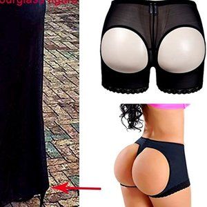 Women's Butt Lifter Lace Boy Shorts Body Shaper Enhancer Panties Black New